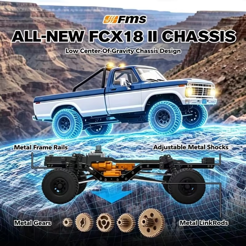 FMS 1:18 FCX18 II F‑100 Brushe – обзор и цена Rc Hobby Grade Car